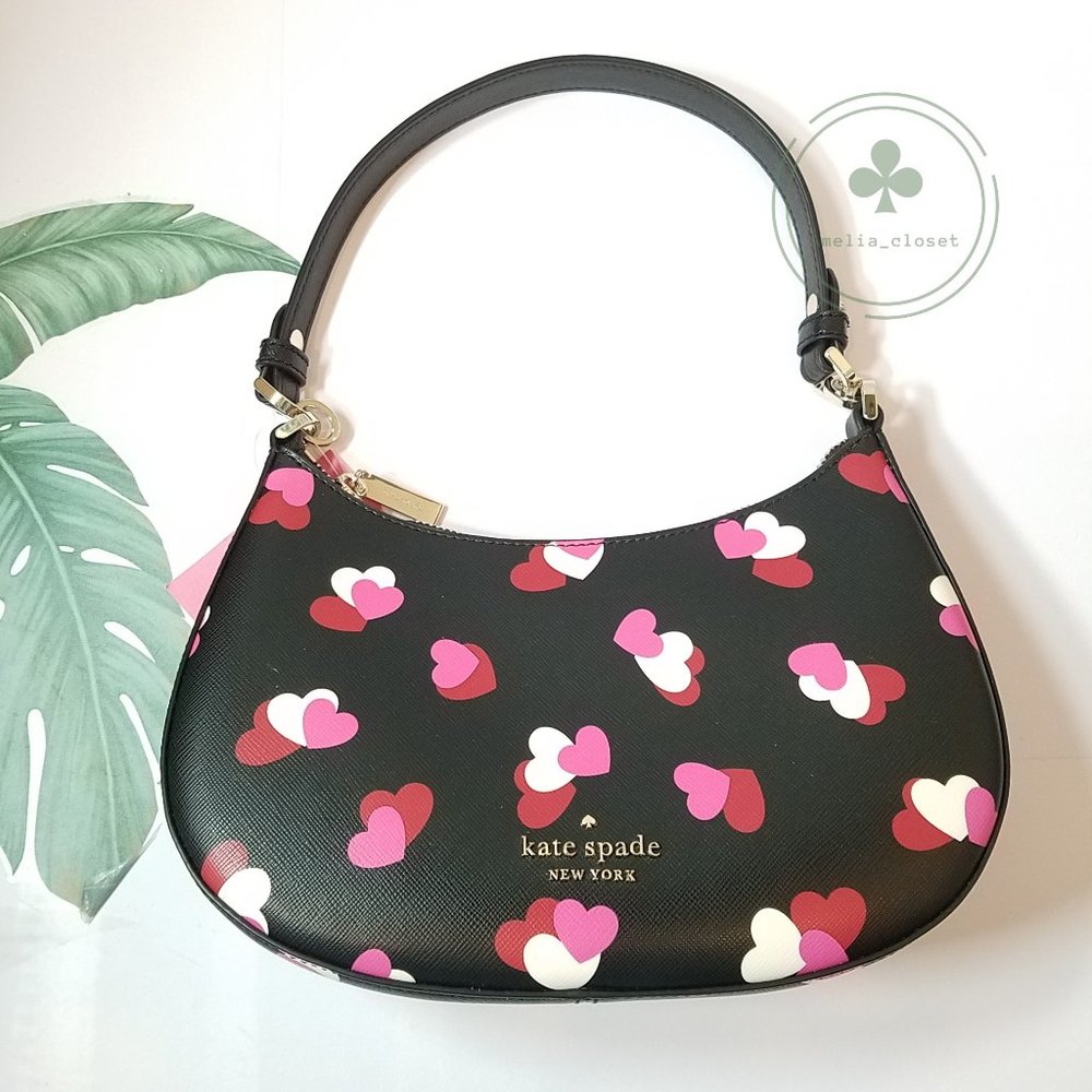 NWT Kate Spade Staci Valentine Flutter Hearts Printed Crossbody Shoulder Bag